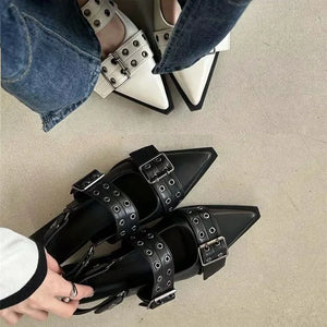 Heeled Slingback Shoes  with Strap