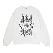 Y2K 404 Crew Print Hoodie
