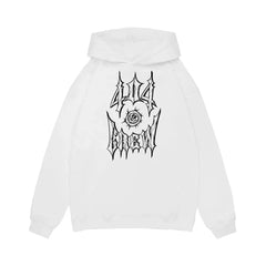 Y2K 404 Crew Print Hoodie