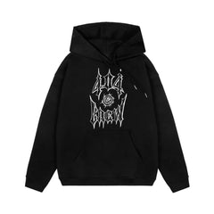 Y2K 404 Crew Print Hoodie