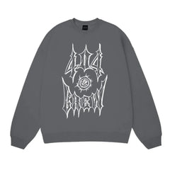 Y2K 404 Crew Print Hoodie