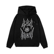 Y2K 404 Crew Print Hoodie