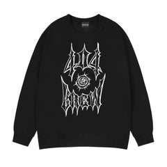 Y2K 404 Crew Print Hoodie