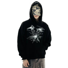 Y2K Omnipotent Power Print Graphic Hoodie