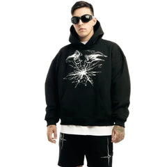 Y2K Omnipotent Power Print Graphic Hoodie