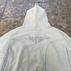 Y2K Panelled Embroidered Baggy Hoodie