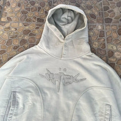 Y2K Panelled Embroidered Baggy Hoodie