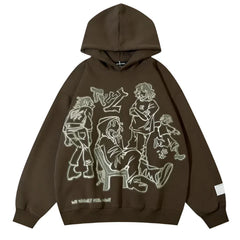 Y2K Streetwear Cartoon Hoodie