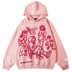 Y2K Streetwear Cartoon Hoodie